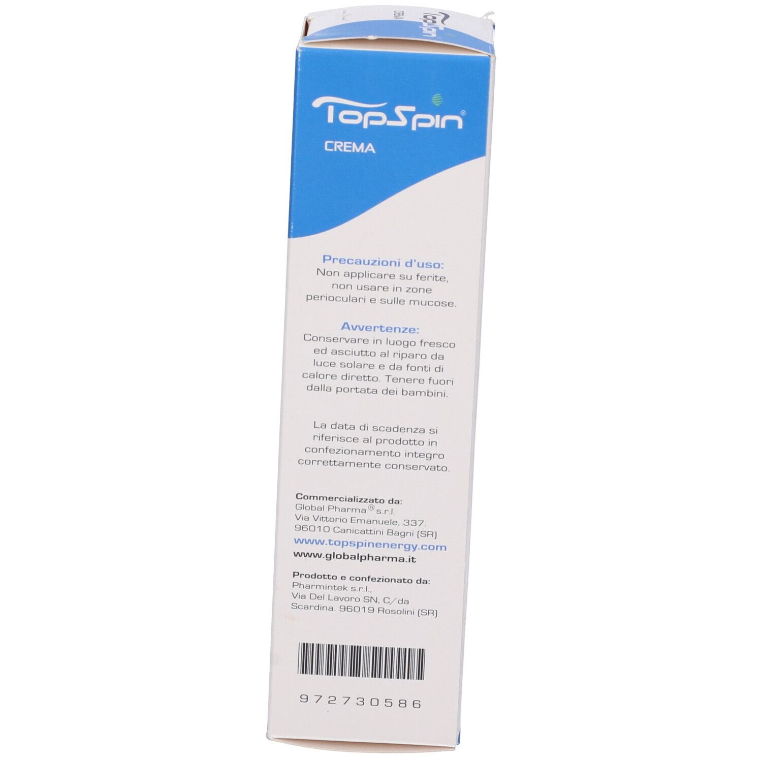 Topspin Crema Antinfiammatoria Defaticante 100 Ml