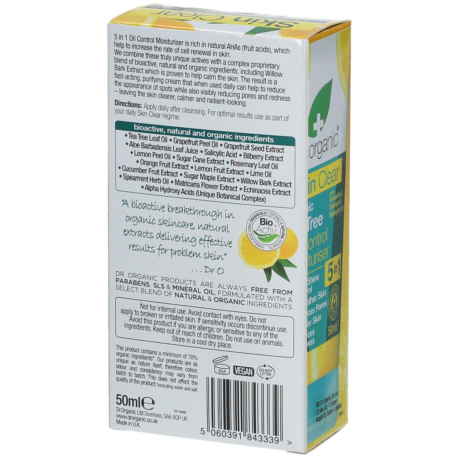 Dr. Organic® Skin Clear Organic Tea Tree Oil Control Moisturiser