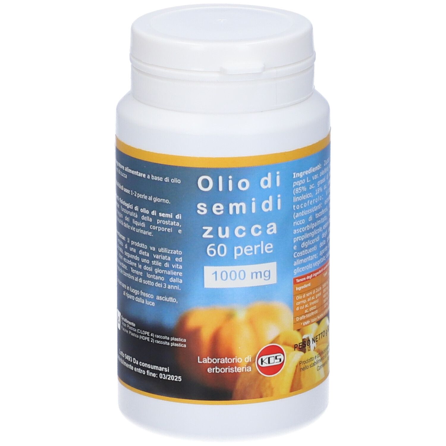 Olio Di Zucca 60 Perle 1000 Mg
