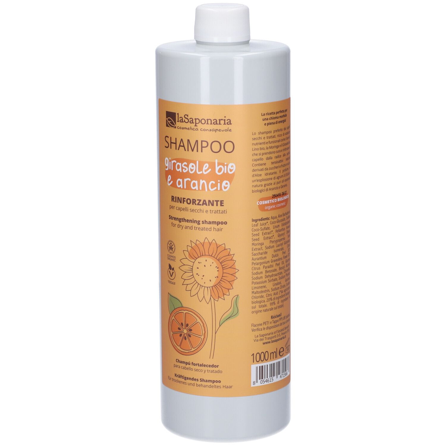 La Saponaria Shampoo Rinforzante Girasole Bio e Arancio