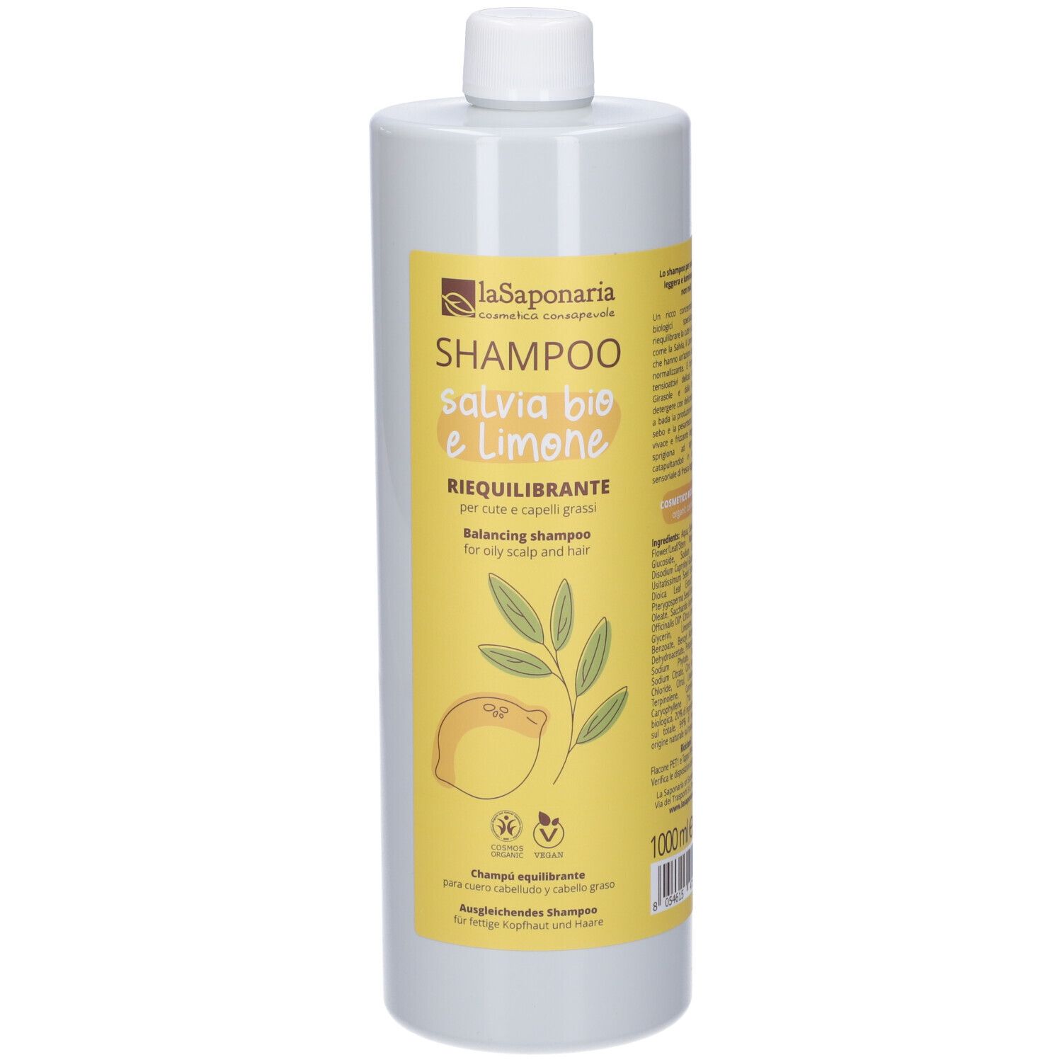La Saponaria Shampoo Riequilibrante Salvia Bio e Limone