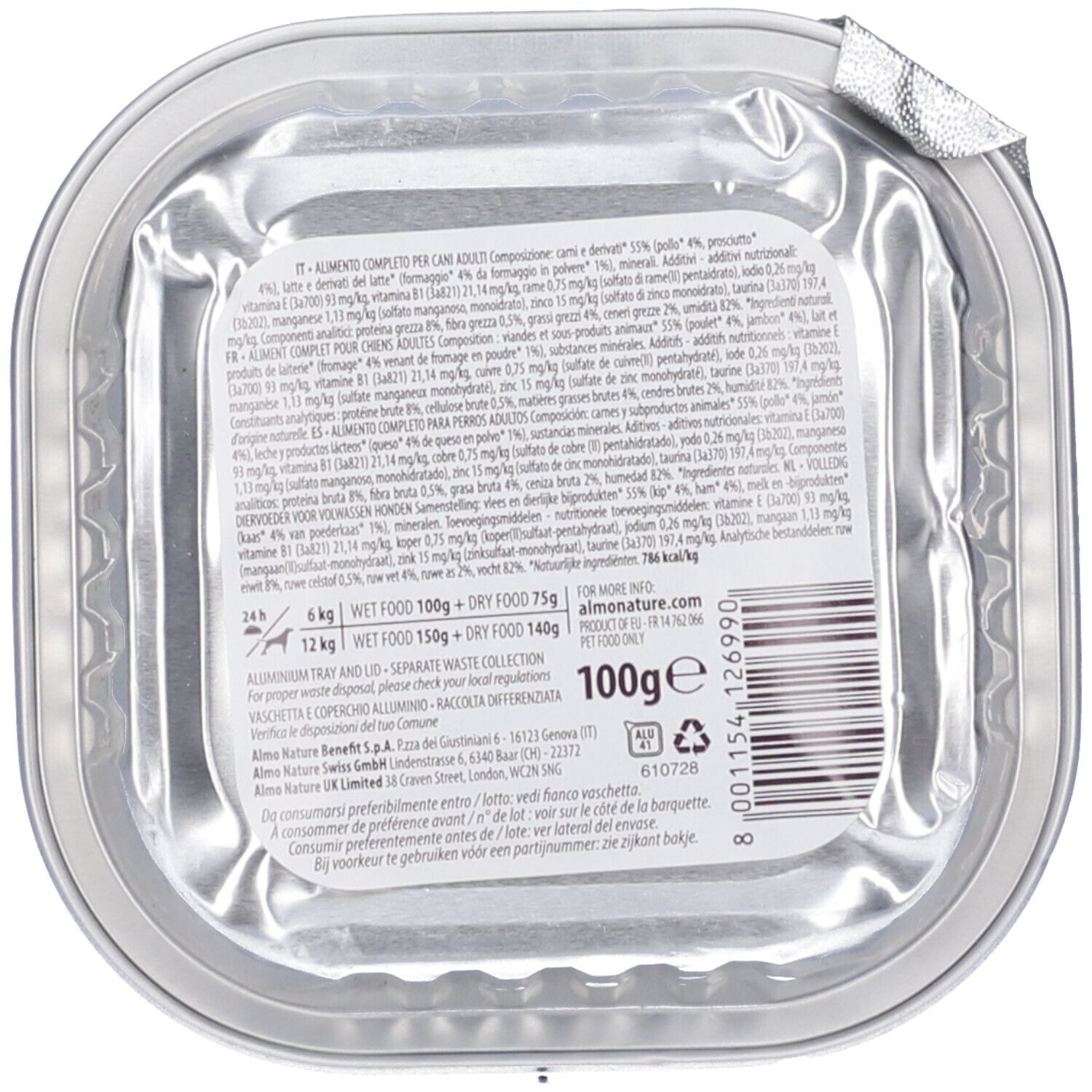 Daily Menu Dog Pollo Prosciutto Formaggio 100 G