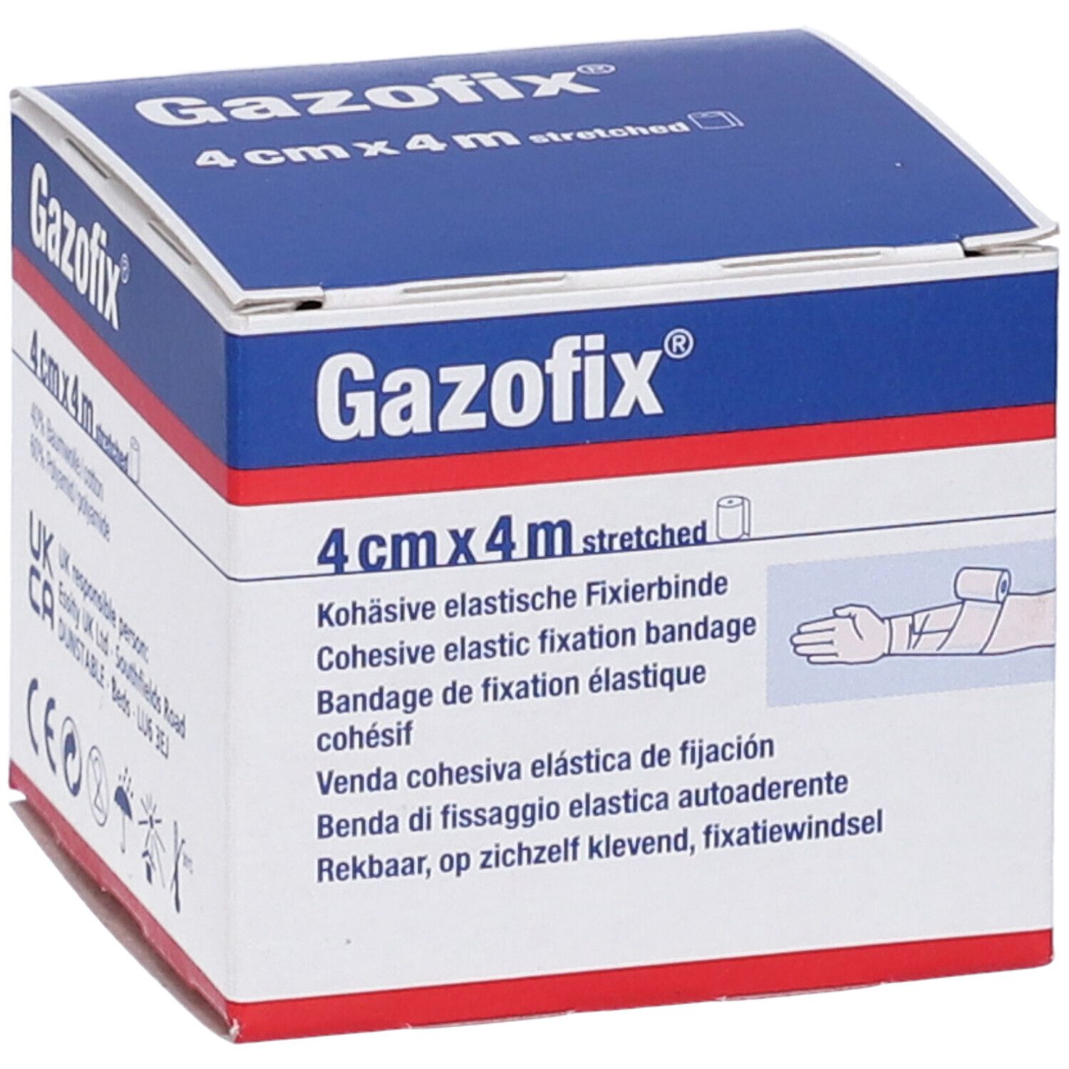 Benda Elastica Autoadesiva Gazofix Lf 4X400Cm