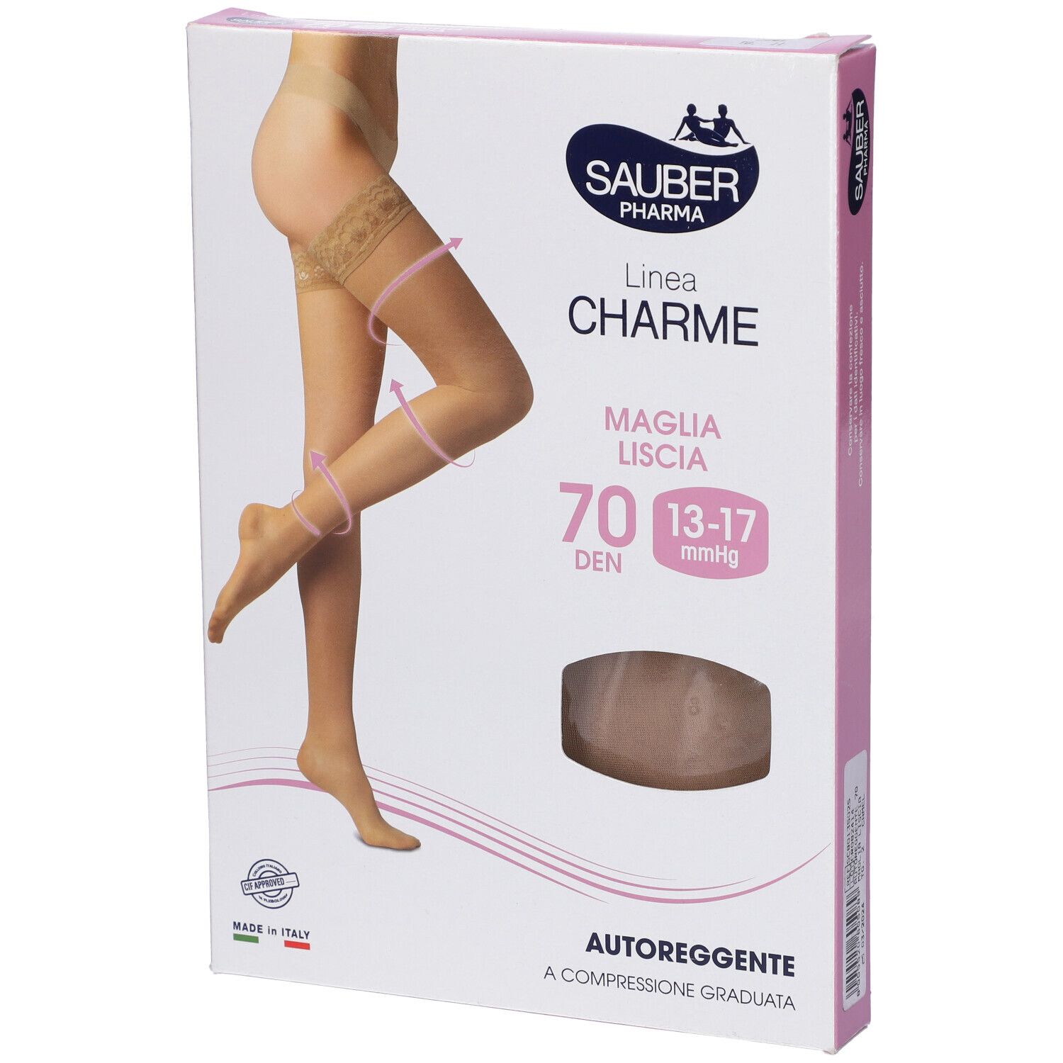Sauber Classico Autoreggente Maglia Liscia 70 Camel 2