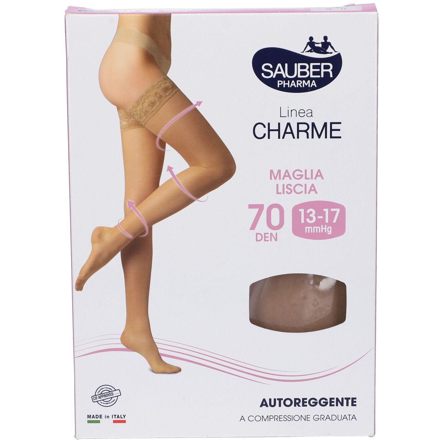 Sauber Classico Autoreggente Maglia Liscia 70 Camel 2