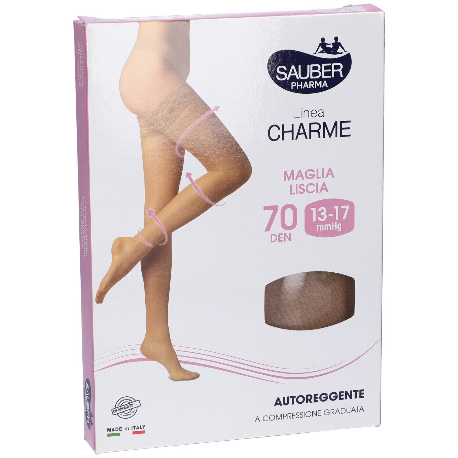 Sauber Classico Autoreggente Maglia Liscia 70 Camel 2