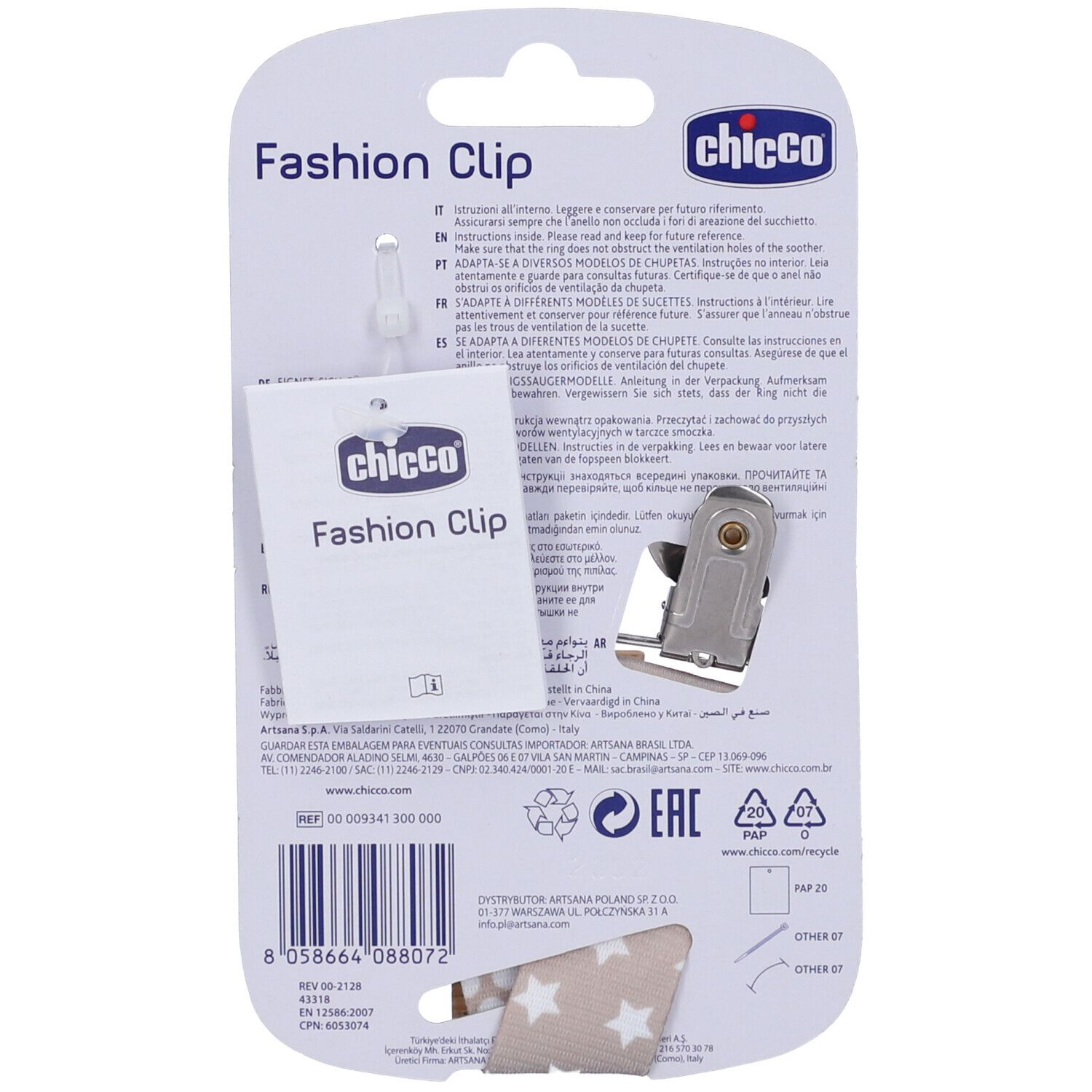 Chicco Clip Fashion Portasucchietto Neutro