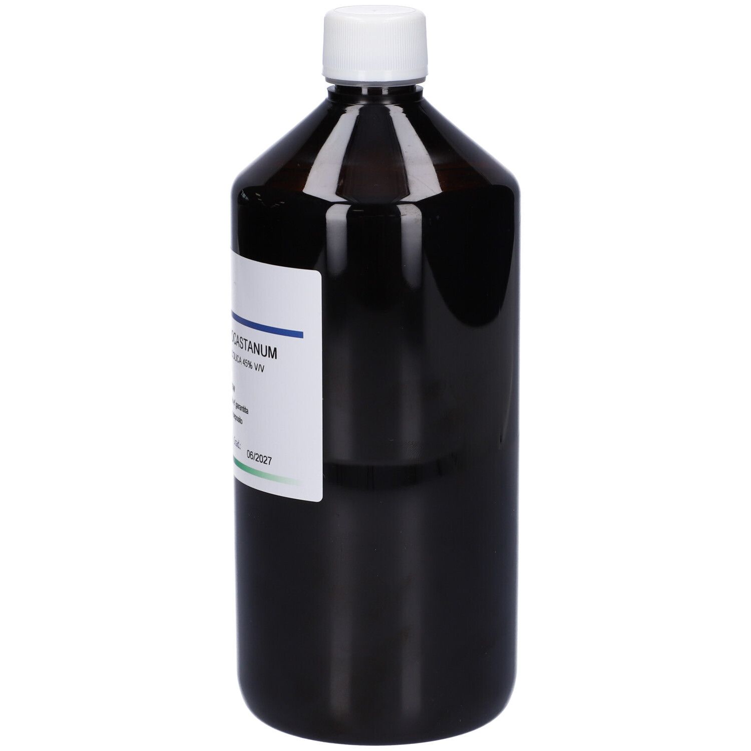 Flacone marrone con tappo bianco. Etichetta con nome del prodotto e marchio HERING. 1000 ml.