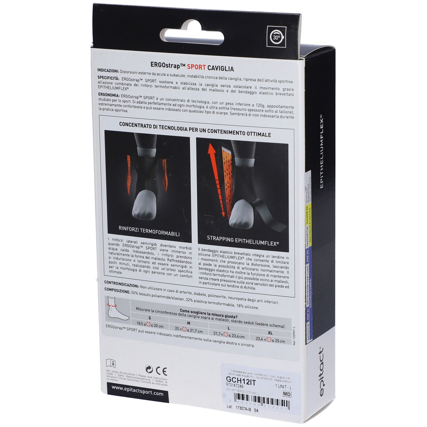 Epitact Ergostrap™ Sport Caviglia Taglia L