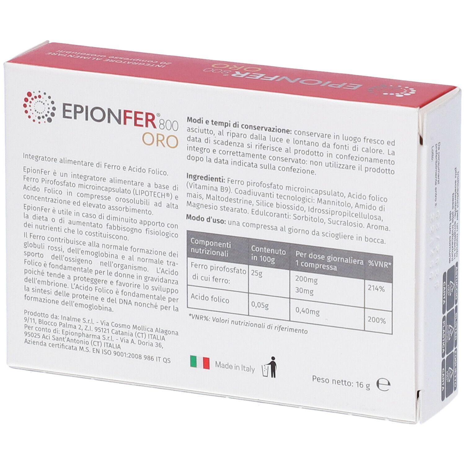 Epionfer 20 Compresse Orosolubili