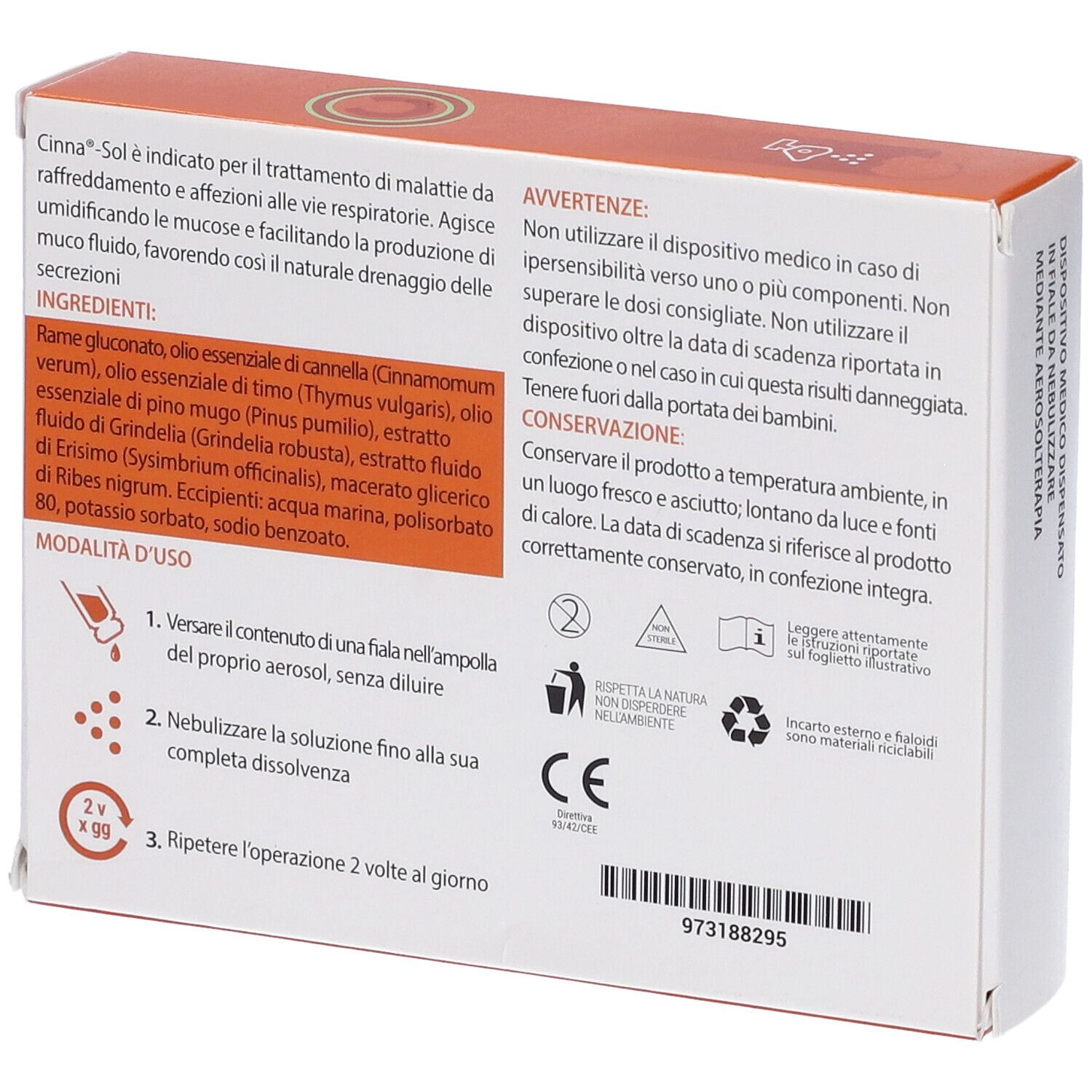 Cinna Sol Bambini 10 Fiale 5 Ml