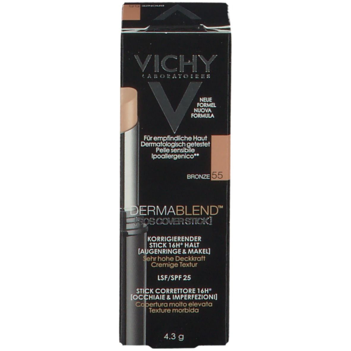 Vichy Dermablend Fondotinta stick correttore macchie SOS tonalità 55