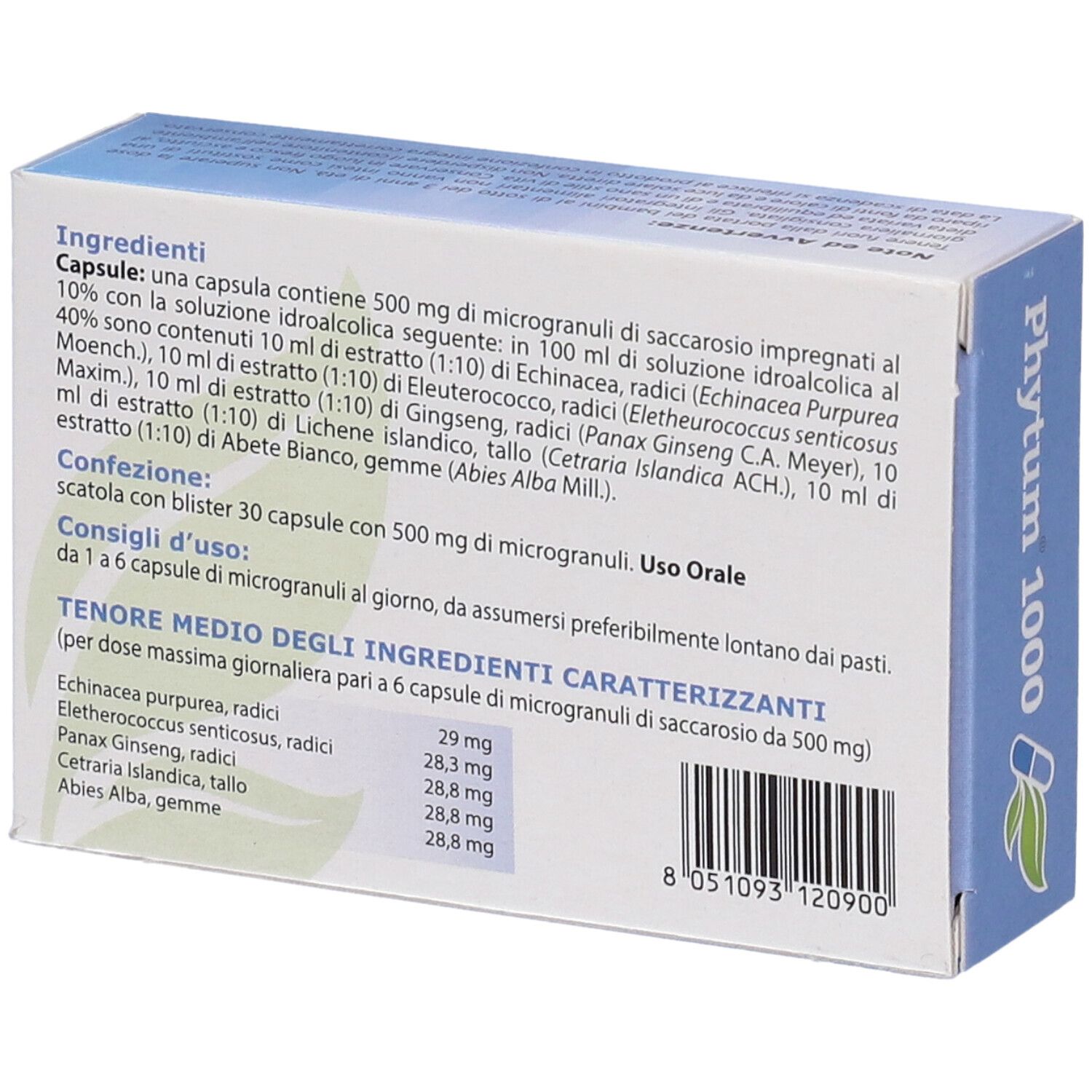 Phytum 1000 30 Capsule 500 Mg
