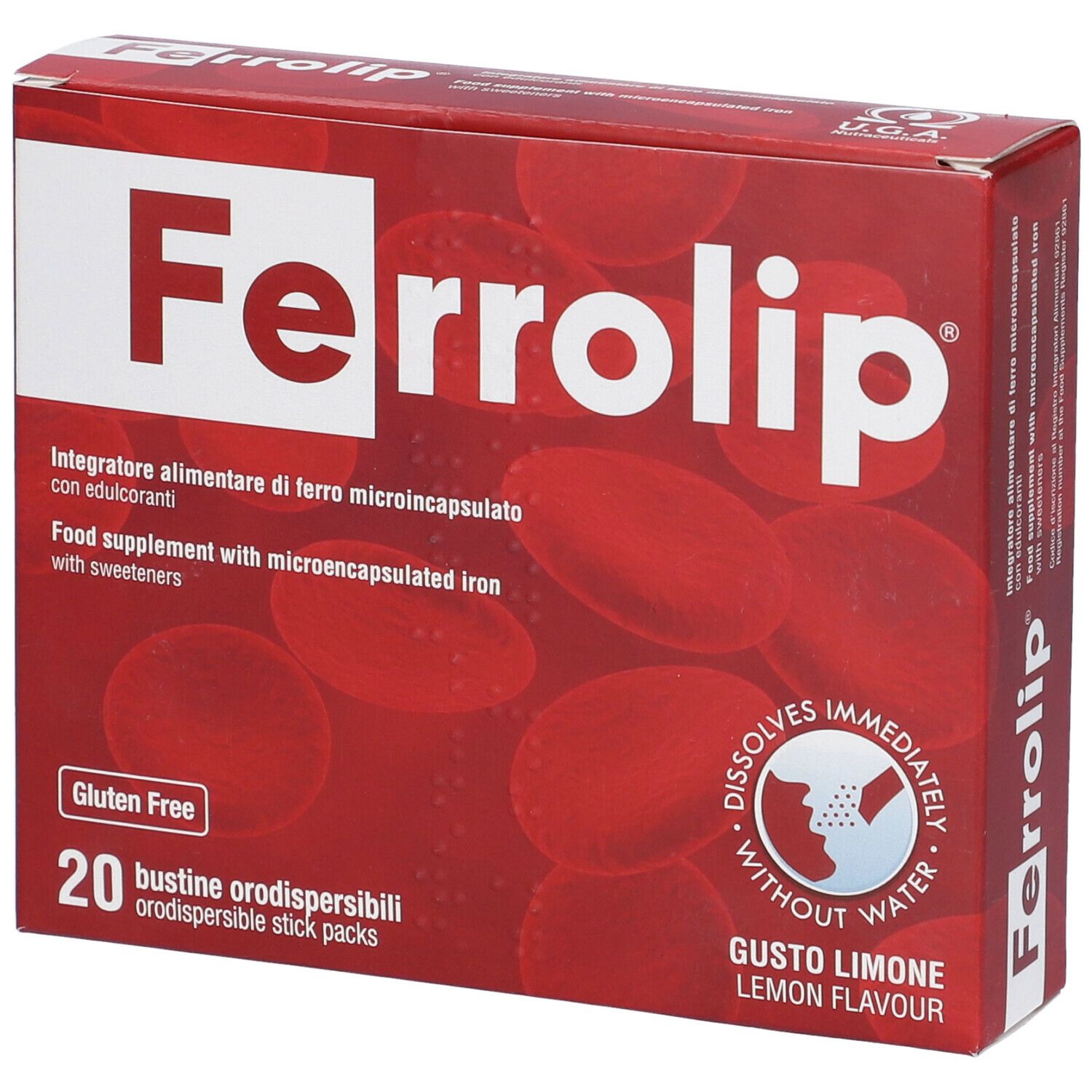 Ferrolip 20 Bustine Orosolubili Gusto Limone