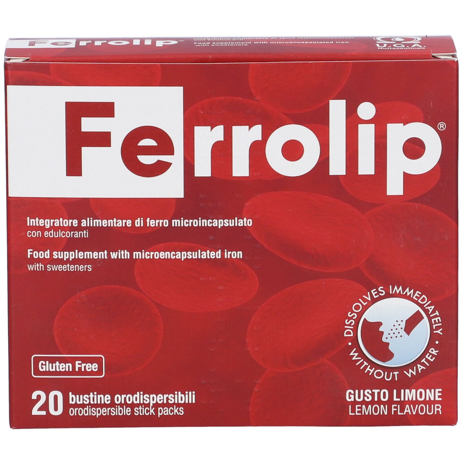 Ferrolip 20 Bustine Orosolubili Gusto Limone