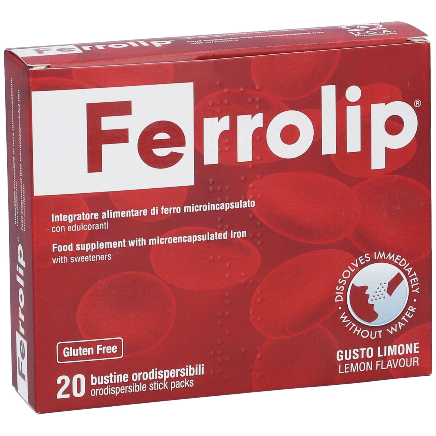 Ferrolip 20 Bustine Orosolubili Gusto Limone