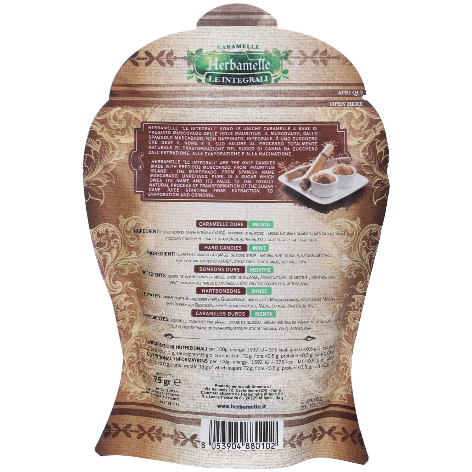 Herbamelle Le Integrali Menta Caramelle