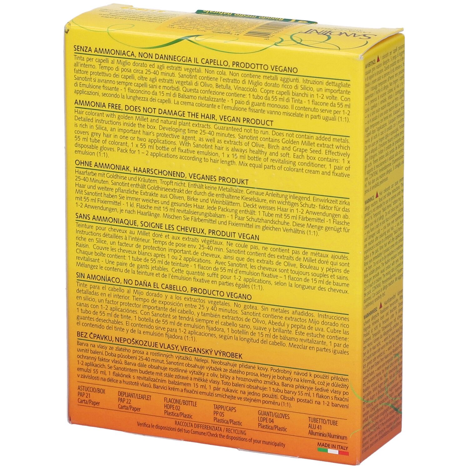 Sanotint Light Biondo Medio Naturale 81 125 Ml