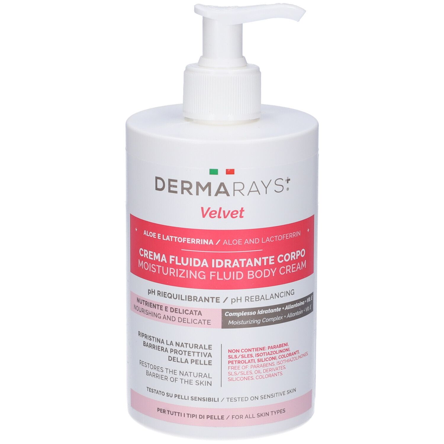 DermaRays+ Velvet Crema Fluida Idratante Corpo 500ml
