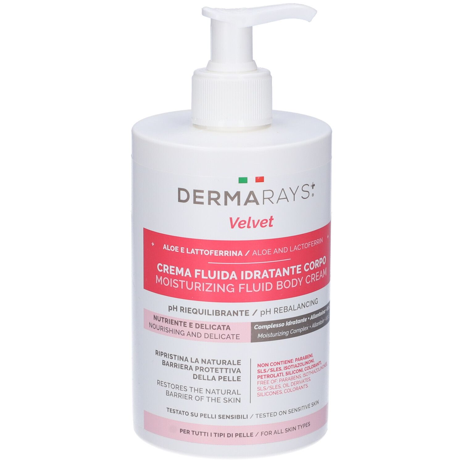 DermaRays+ Velvet Crema Fluida Idratante Corpo 500ml