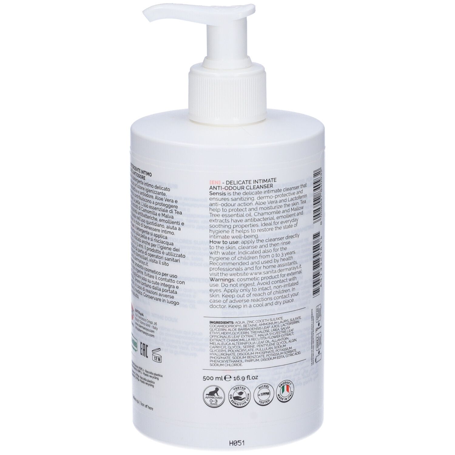 DermaRays+ Sensis Detergente Intimo Antiodore 500ml