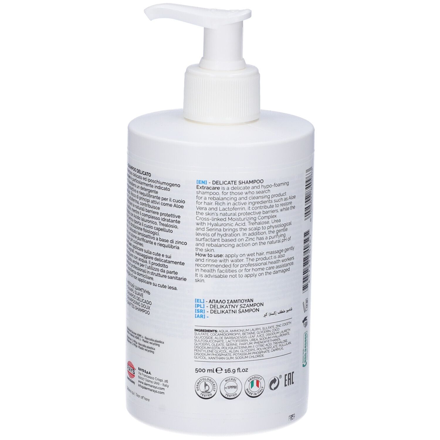 DermaRays+ ExtraCare Shampoo Delicato 500ml
