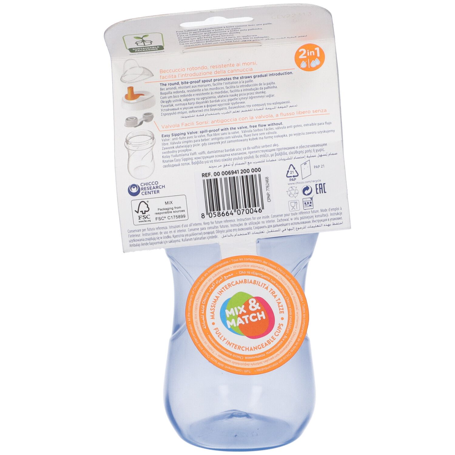 Chicco Tazza Advance Azzurra 12 Mesi