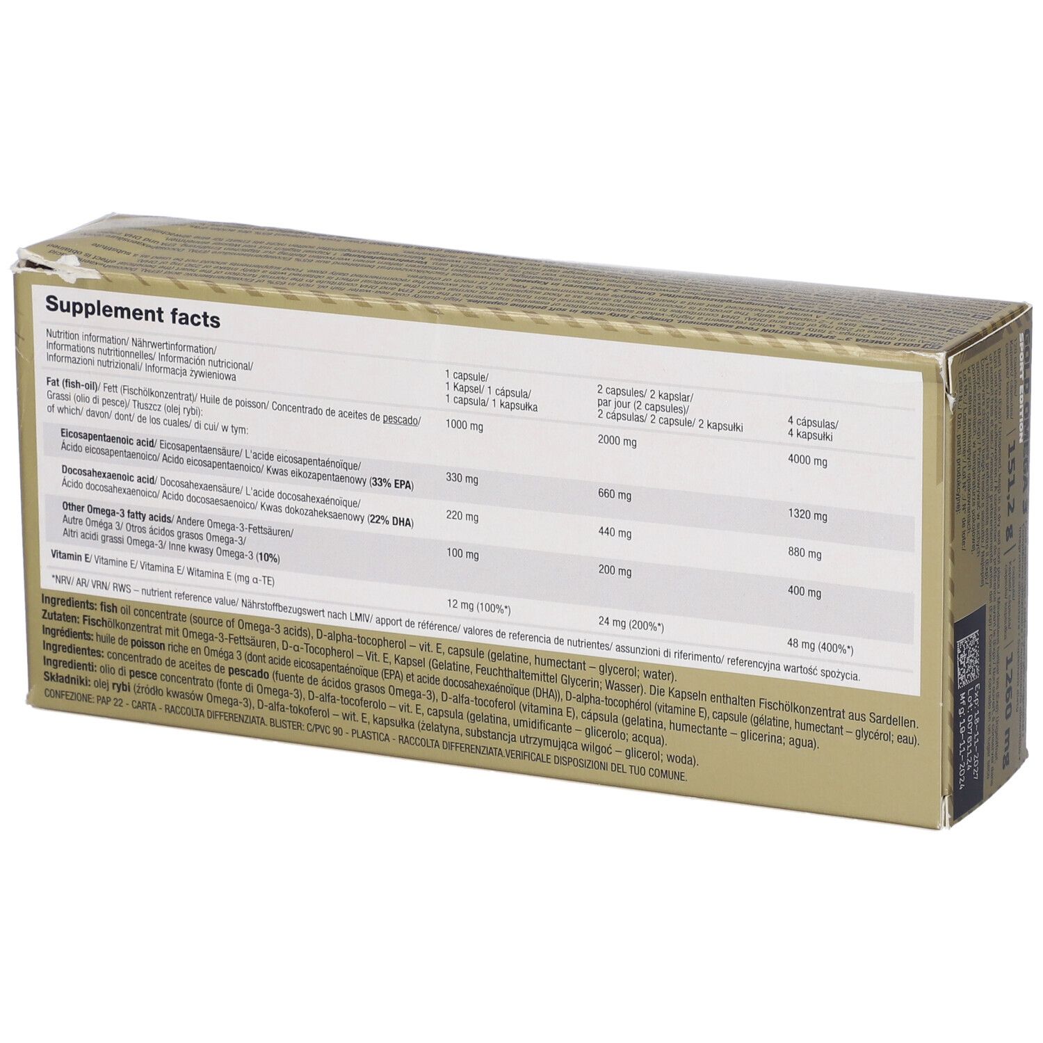 Olimp Gold Omega 3 Sport Edition Capsule