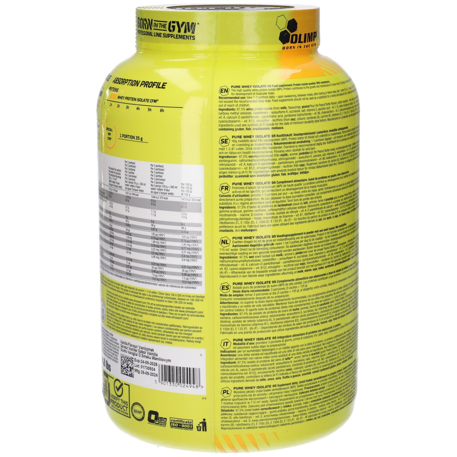 Olimp Pure Whey Isolate 95 Gusto Vanilla Polvere