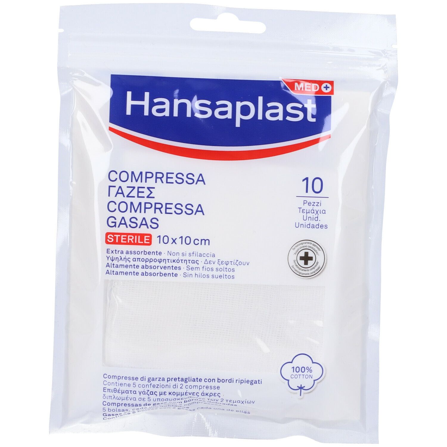 Hansaplast Garza Compressa 10 x 10 cm