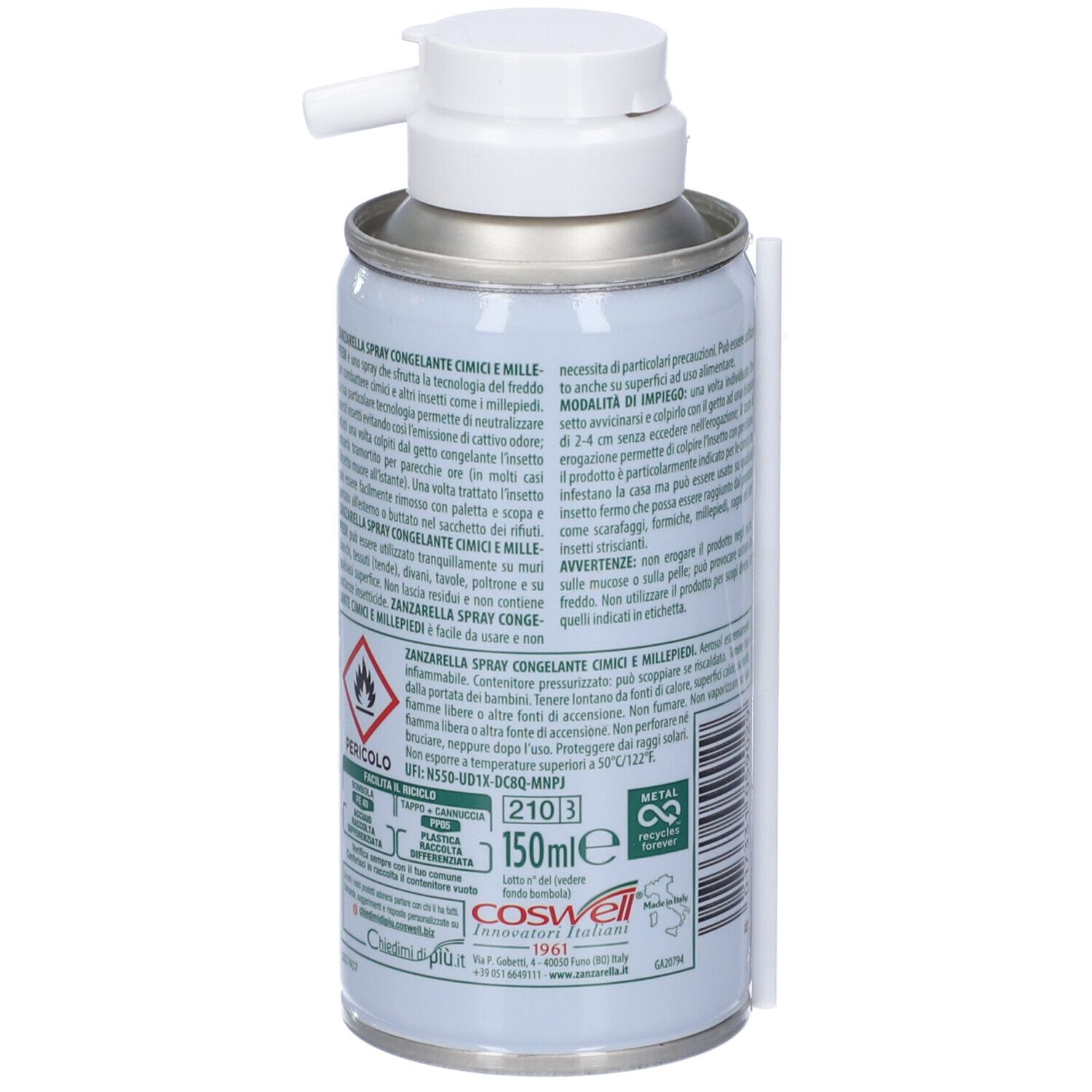 Zanzarella Ambiente Spray Congelante Cimici e Millepiedi