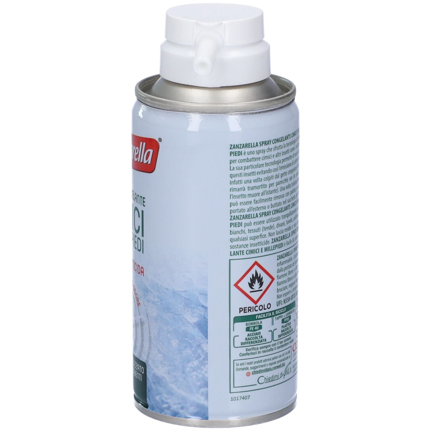 Zanzarella Ambiente Spray Congelante Cimici e Millepiedi