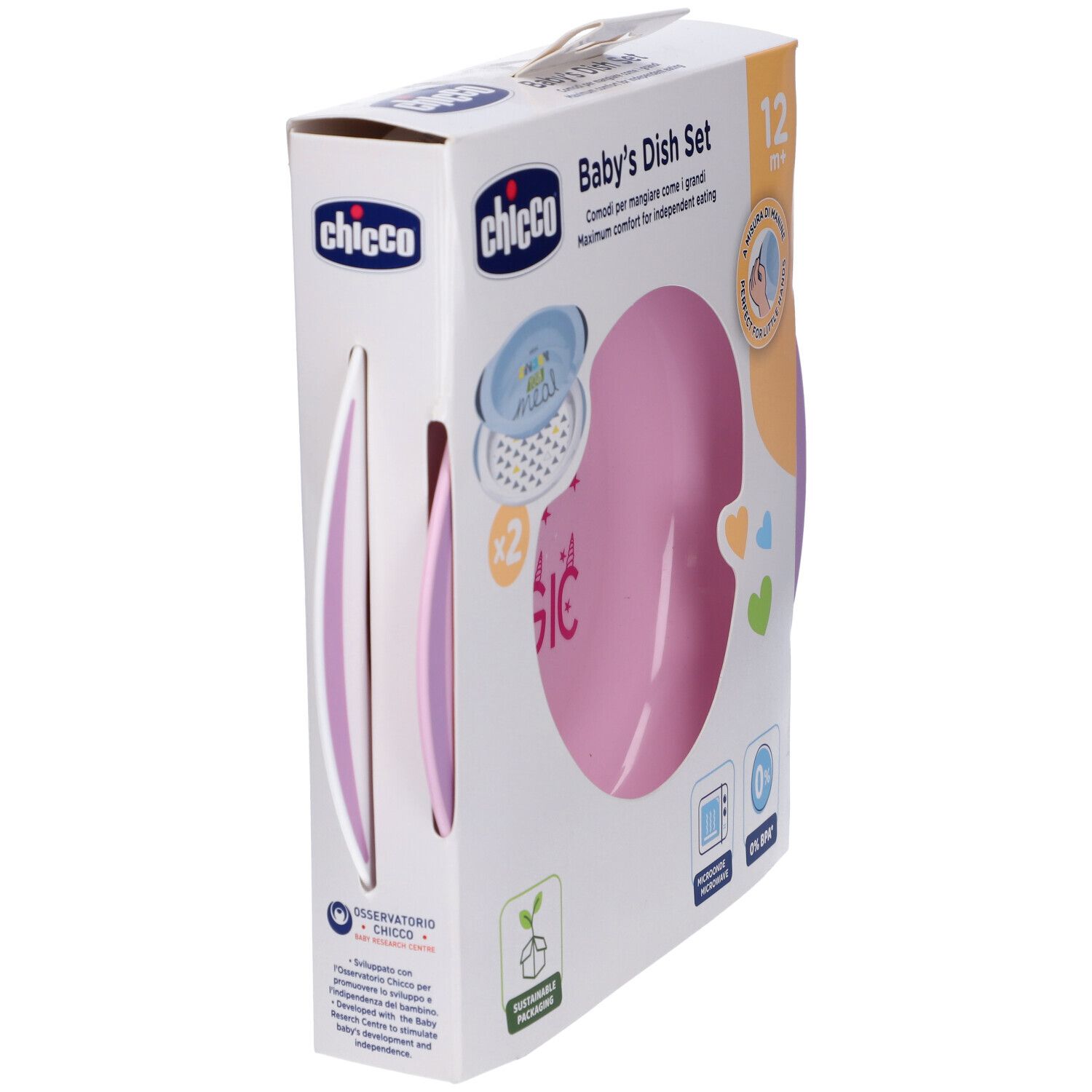 Chicco Piatto Fondo E Piano 12 Mesi+ Rosa/Verde