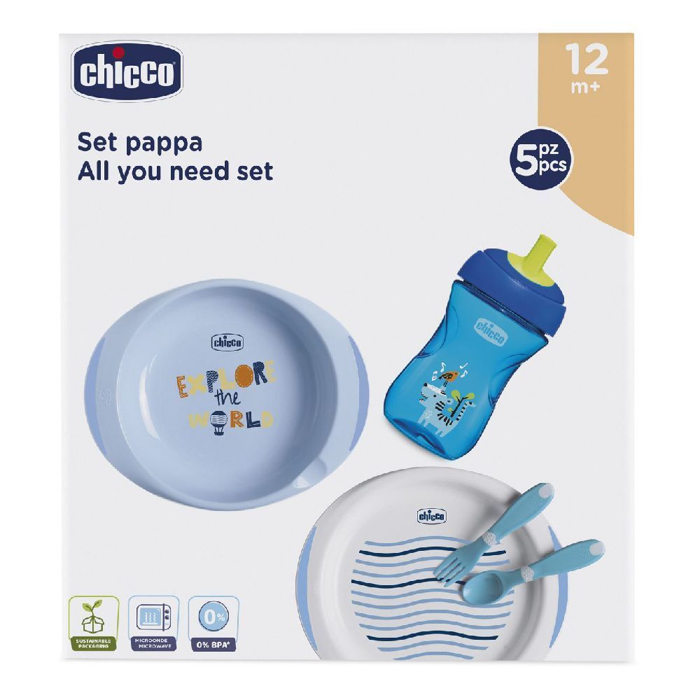Chicco Set Pappa 12 Mesi+ Azzurro