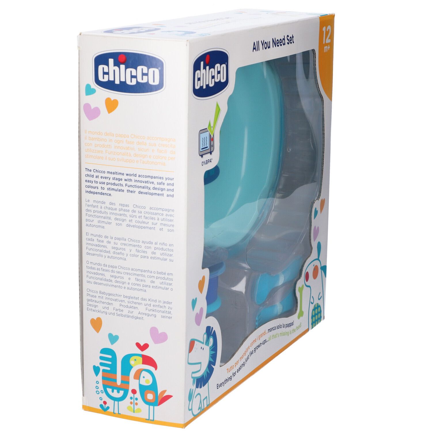 Chicco Set Pappa 12 Mesi+ Azzurro