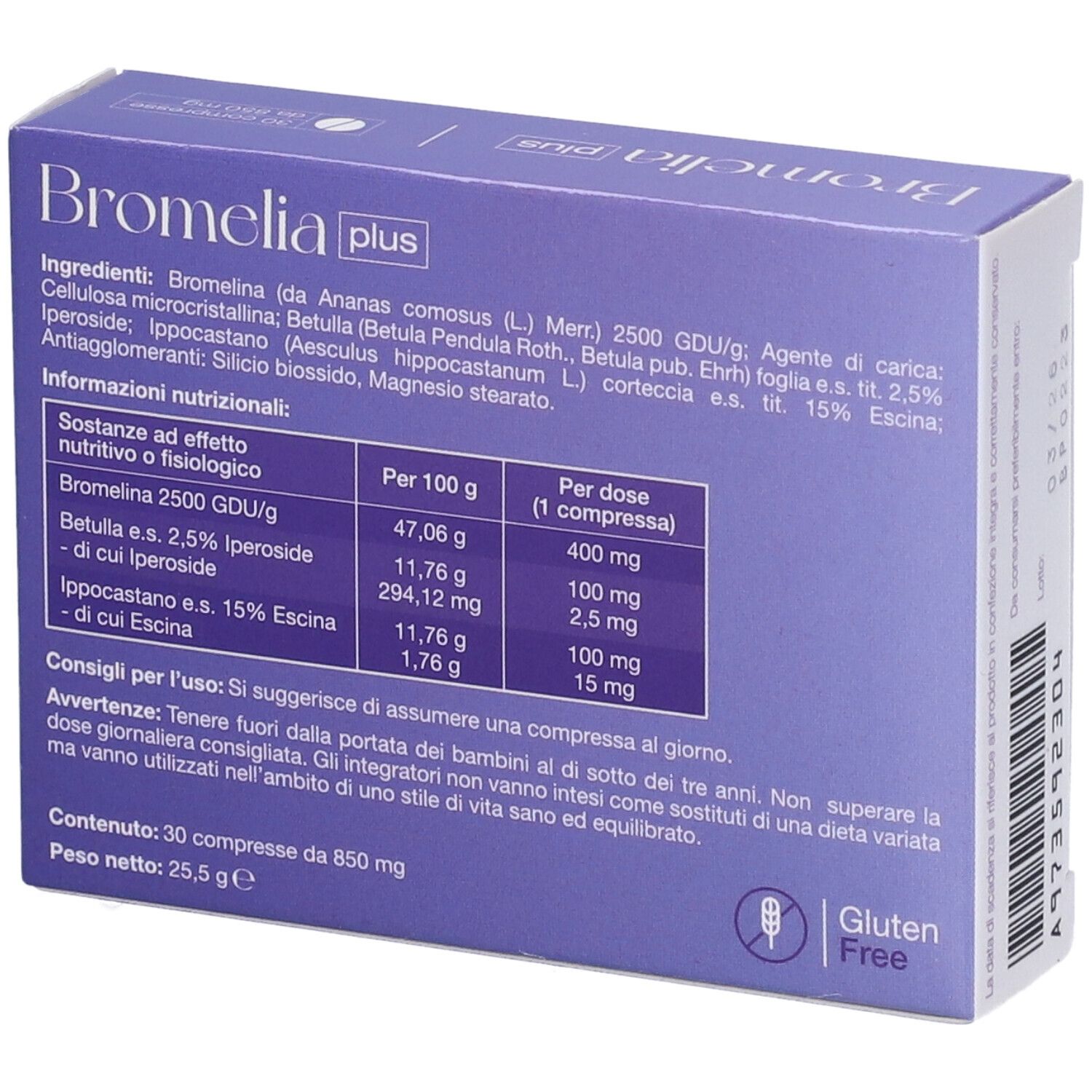 Bromelia Plus 30 Compresse 850 Mg