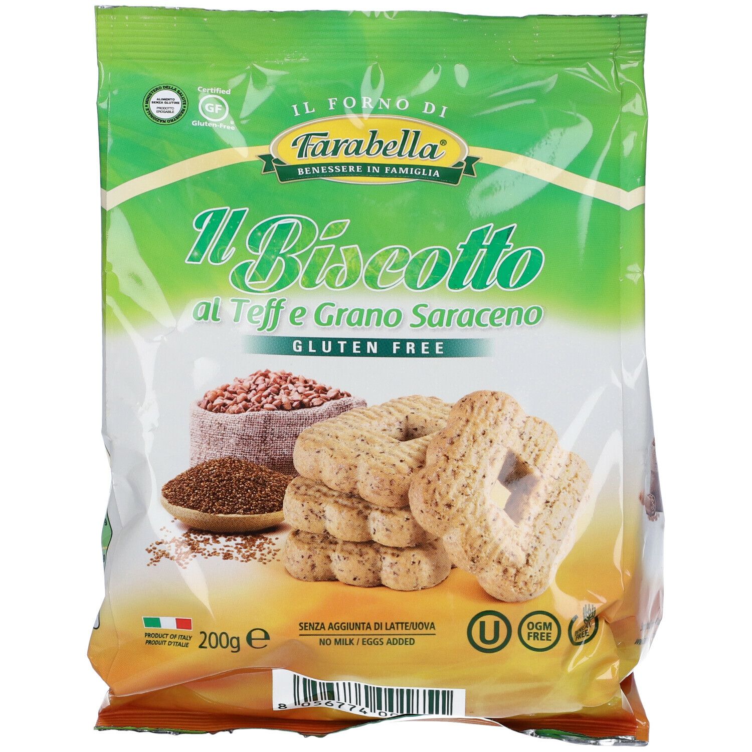 Farabella Il Biscotto al Teff e Grano Saraceno Senza Glutine 200 g