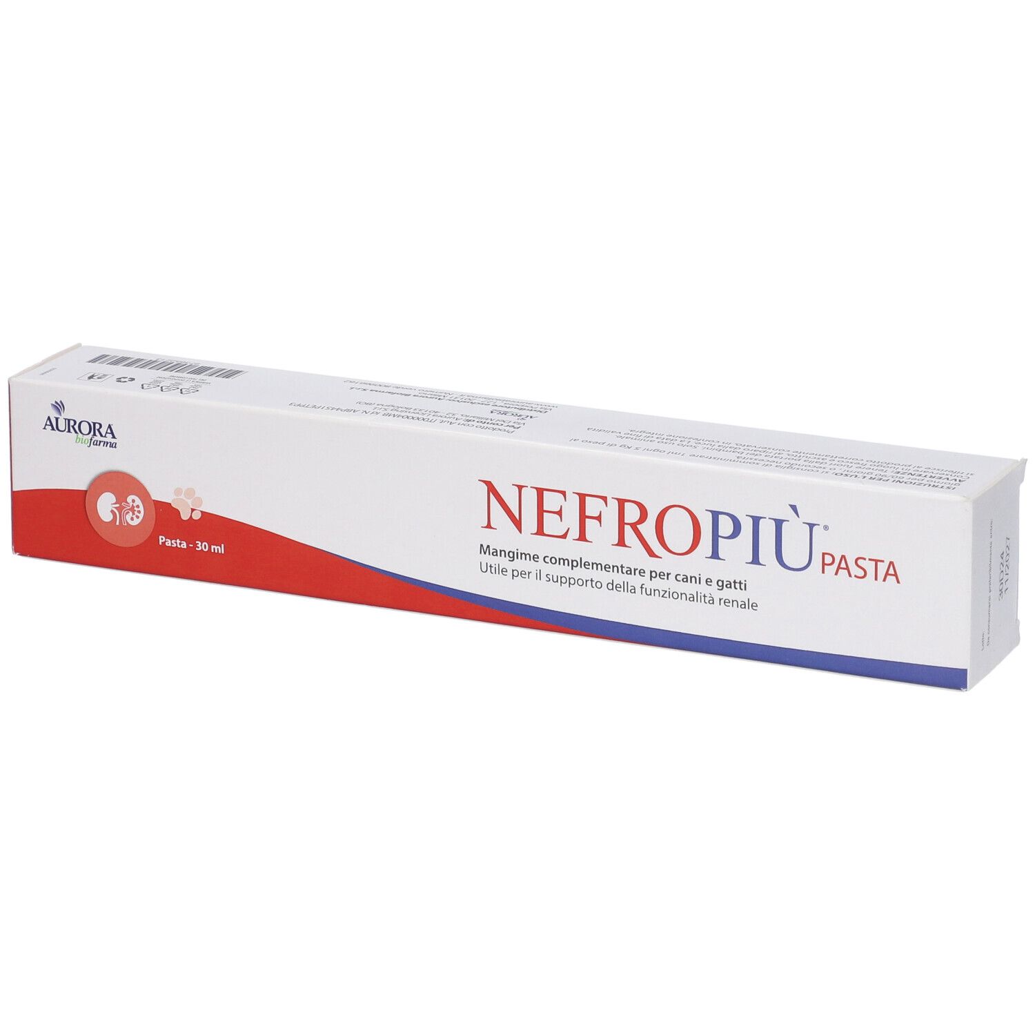 NEFROPIÙ PASTA: Mangime complementare per cani e gatti, per il supporto della funzionalità renale. Tubo da 30 ml.