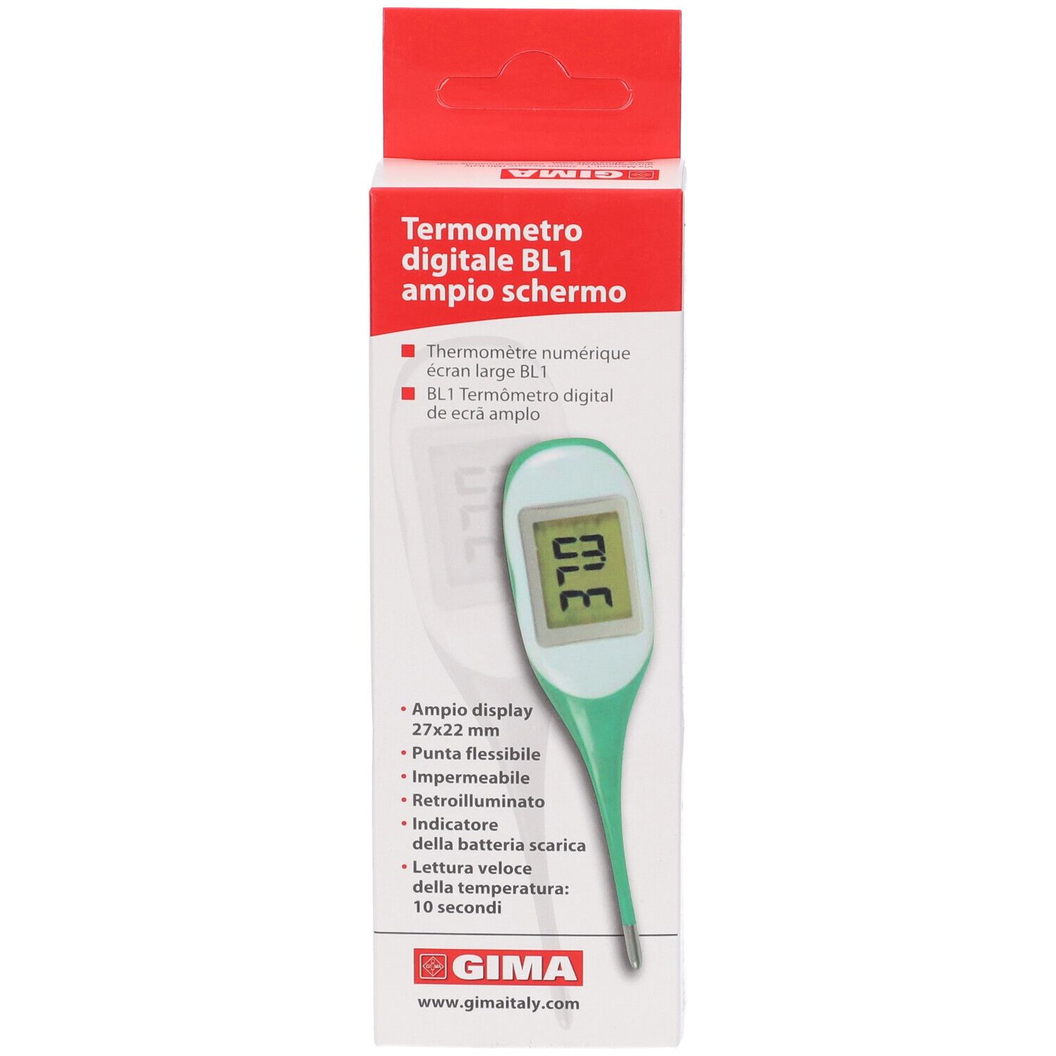 GIMA Termometro Digitale Gima Bl1 Ampio Schermo - Scatola