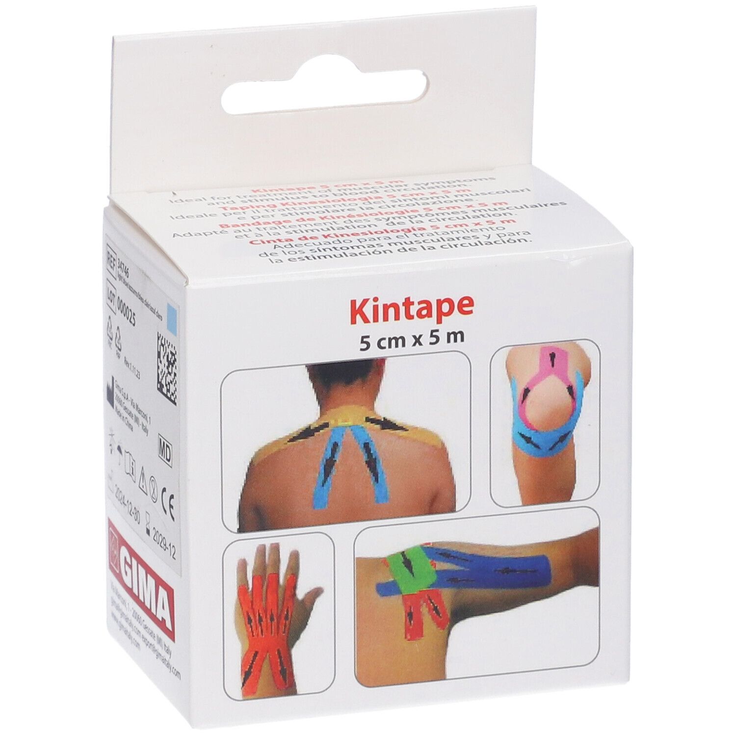 GIMA Taping Kinesiologia 5 M X 5 Cm - Azzurro