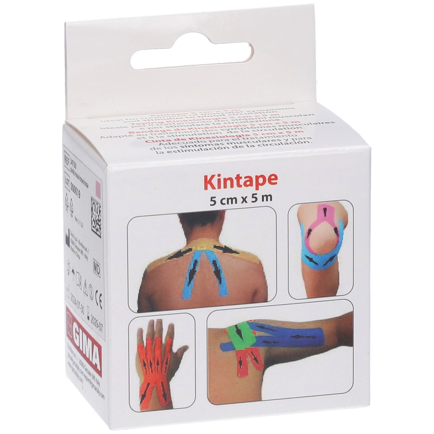 GIMA Taping Kinesiologia 5 M X 5 Cm - Rosa