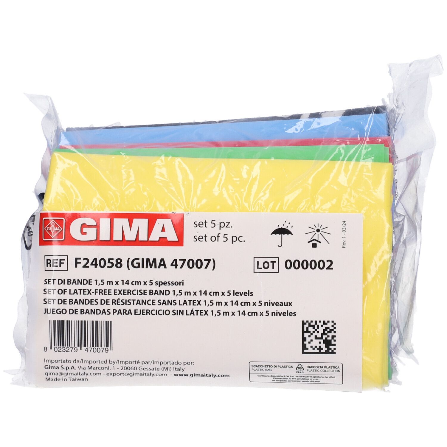 GIMA Set Di Bande 1,5 M X 14 Cm X 5 Spessori