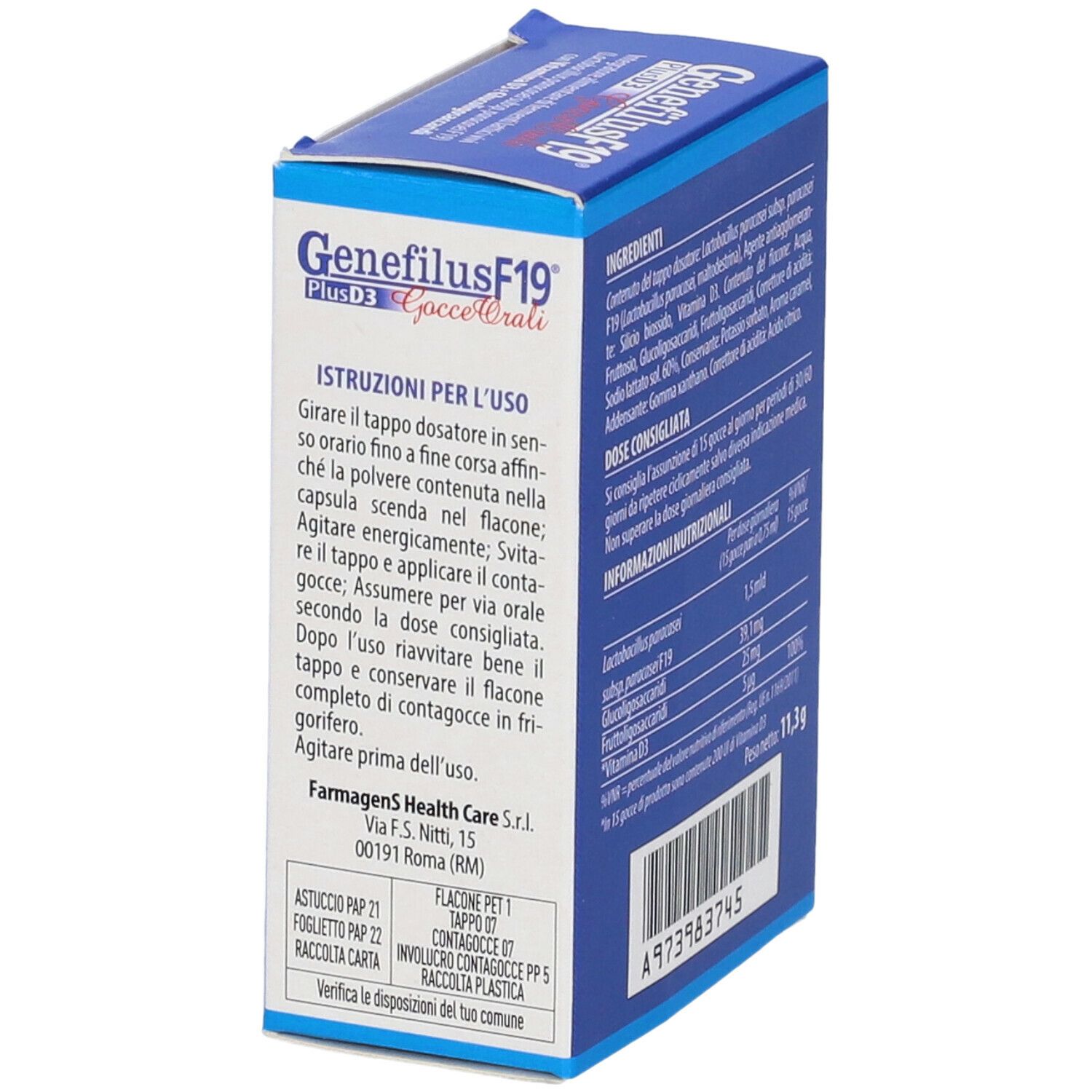 Genefilus F19 Plus D3 Gtt 10Ml