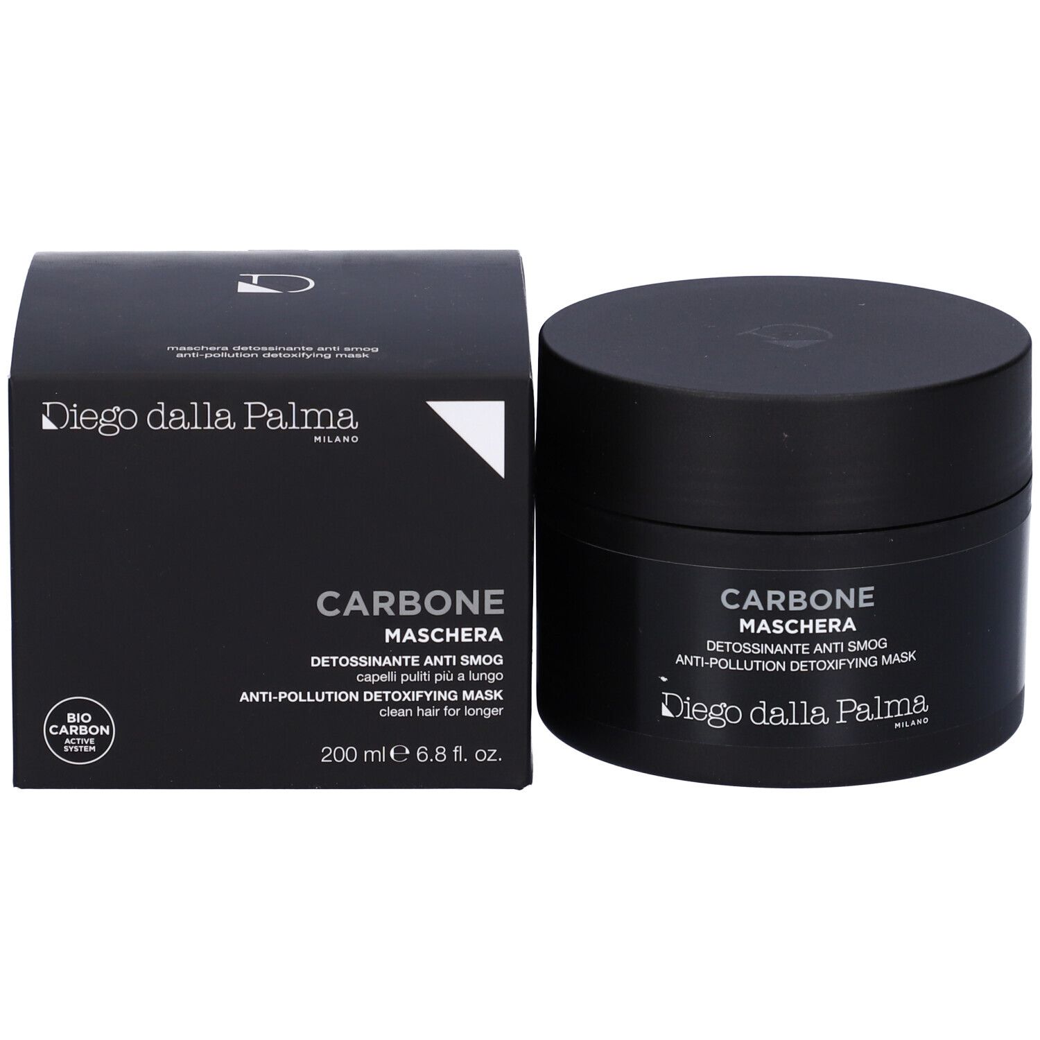 Maschera Carbone Diego dalla Palma, 200 ml. Maschera detossinante anti-smog.