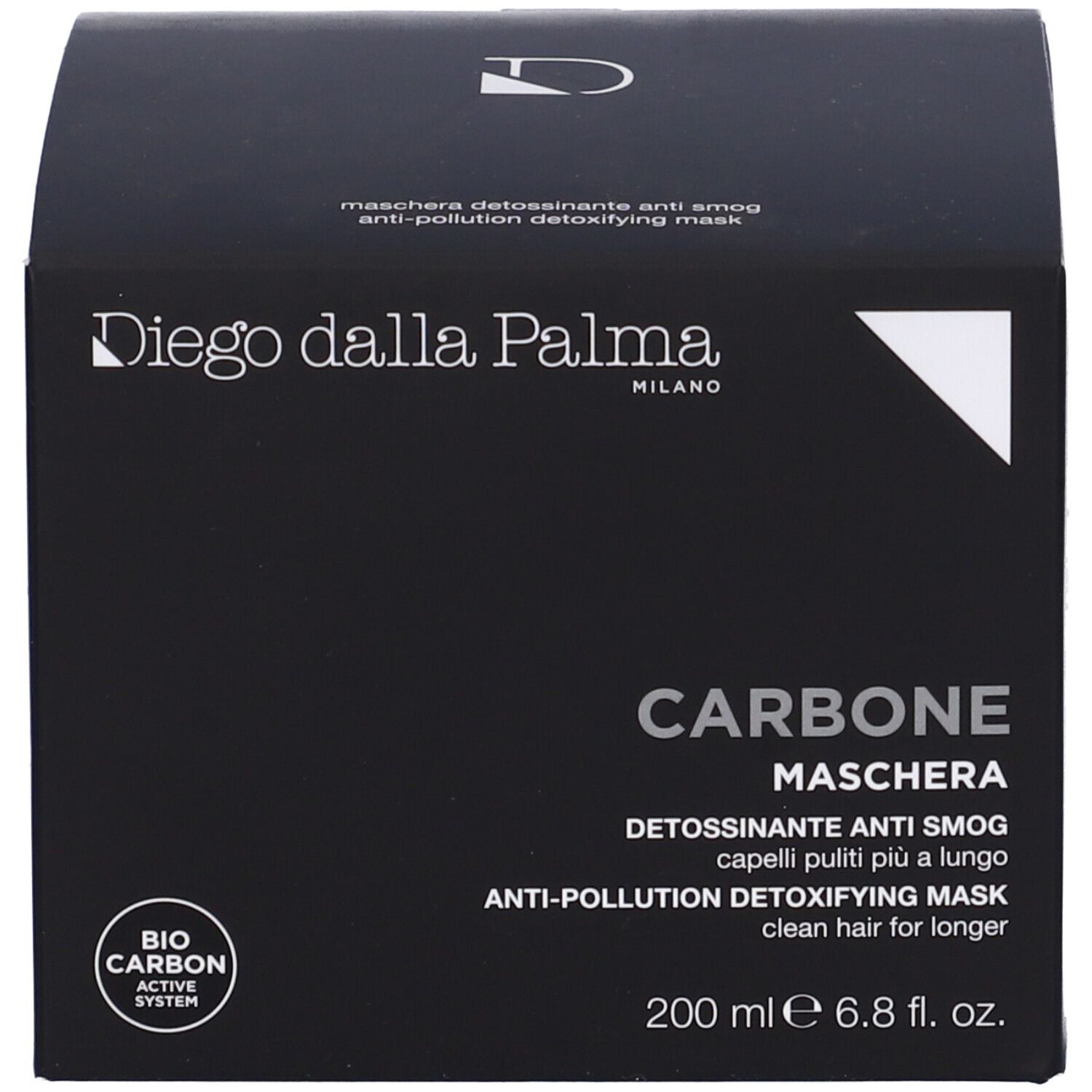 Diego dalla Palma Maschera Carbone, 200 ml, Maschera Detossinante Anti-Smog.