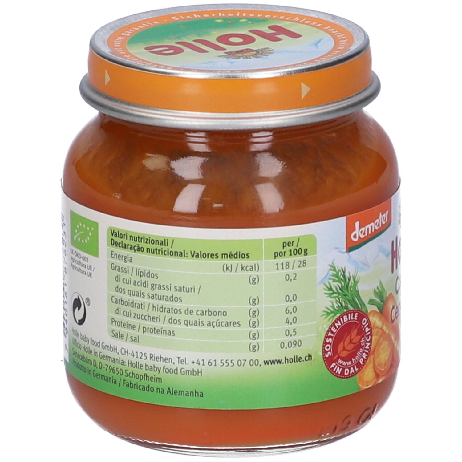 Holle Omogeneizzato Carota125G