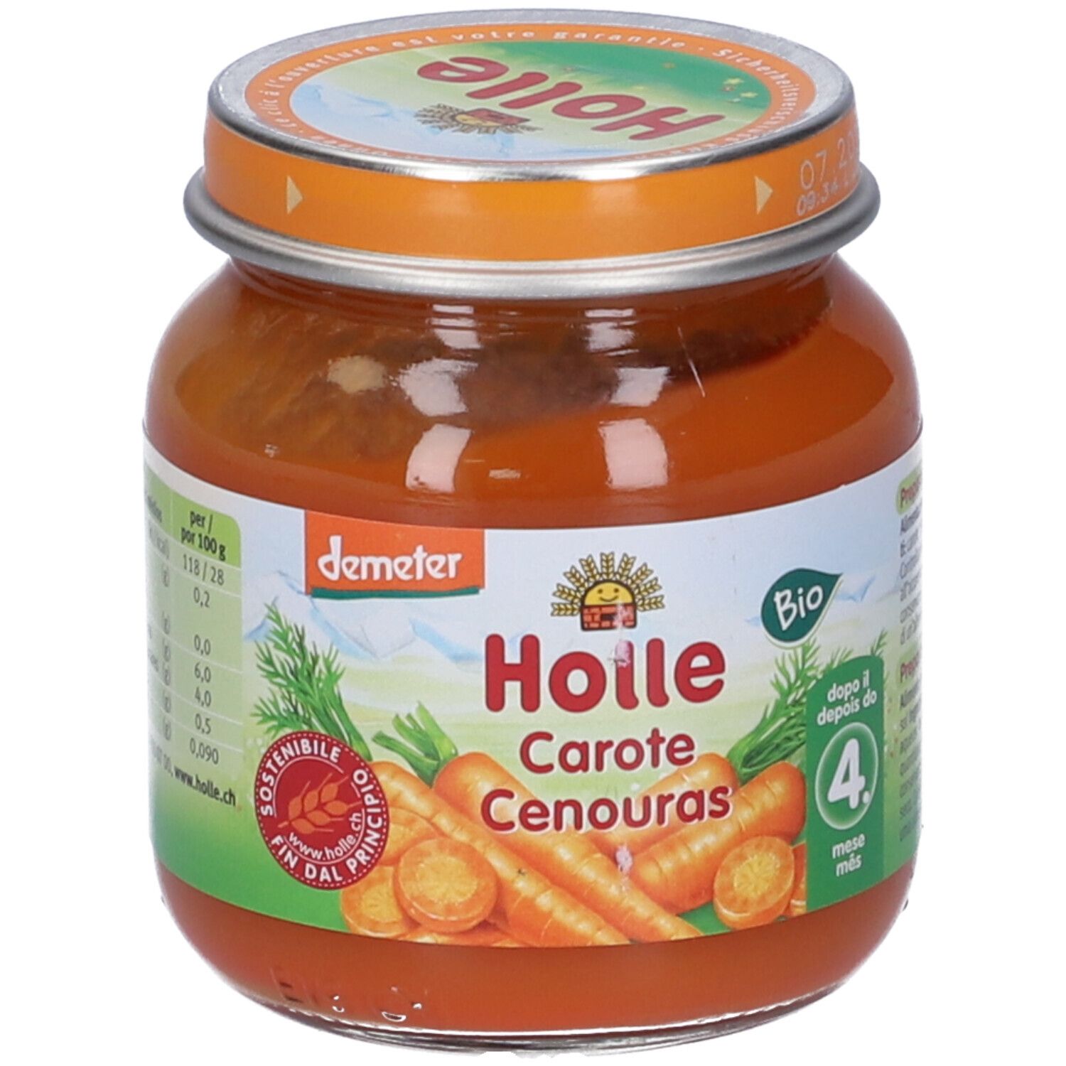 Holle Omogeneizzato Carota125G