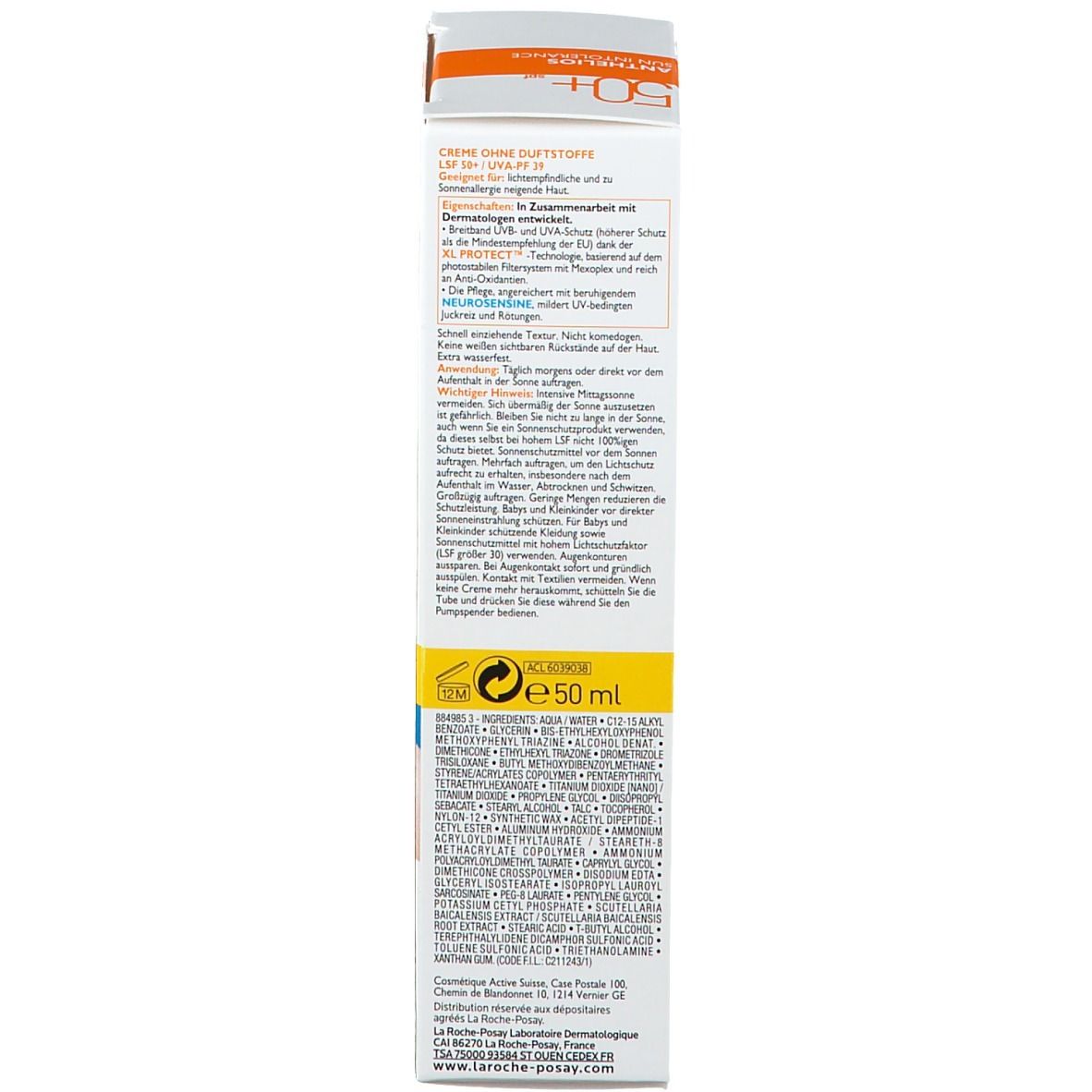 La Roche-Posay Anthelios Crema Solare Viso Waterproof SPF 50+