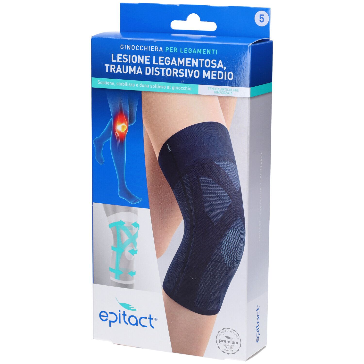 5125R-BK - Ginocchiera Taglia XL, Colore Nero