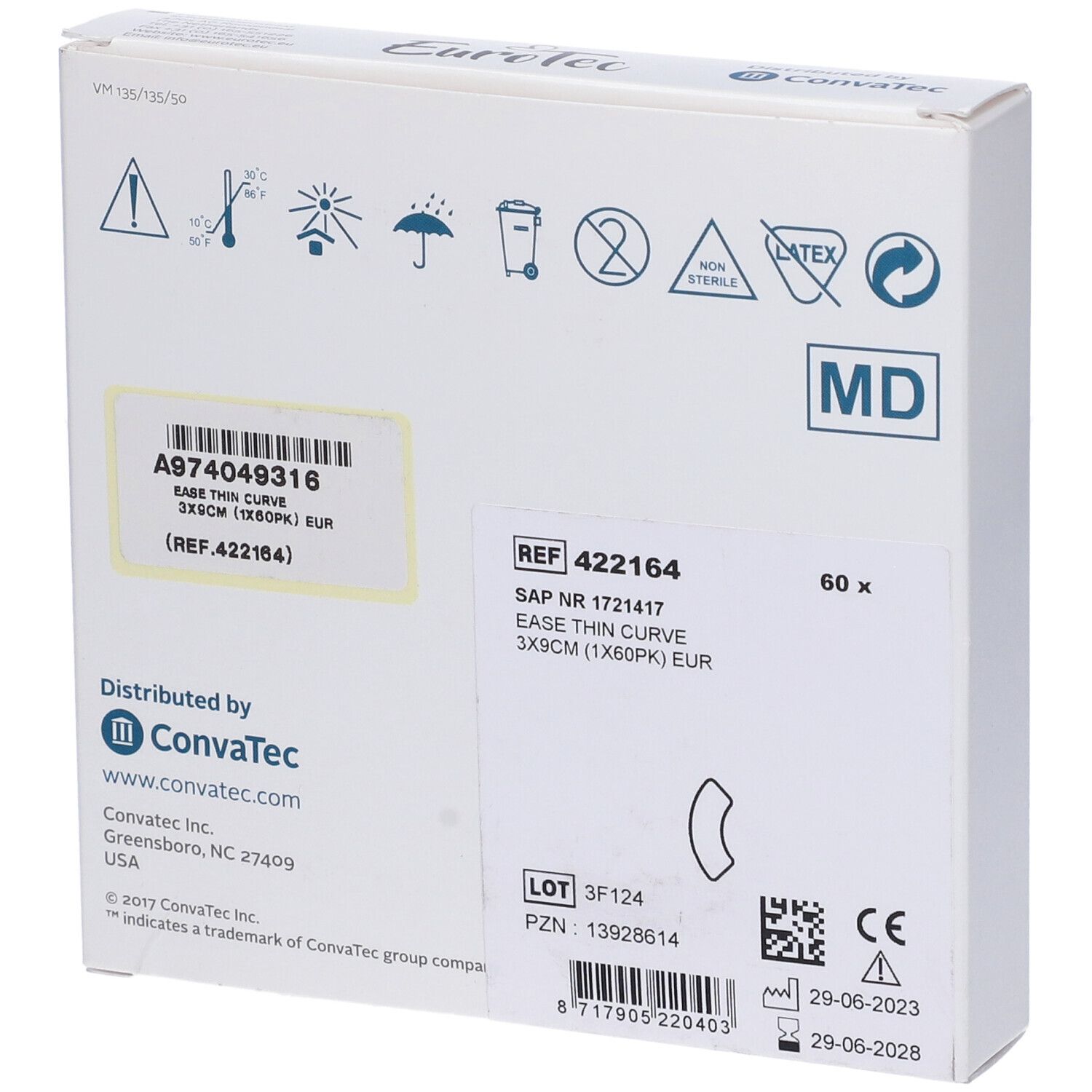 Retro della confezione. Contiene informazioni sugli ingredienti, il numero di lotto, la durata e il produttore.